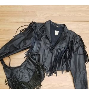 Fringe Leather Set